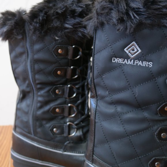 DREAM PAIRS Thinsulate Womens Winter Mid Calf Faux Fur Lined Snow Boots Size 10 - Picture 3 of 11